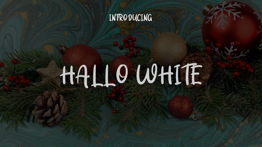 Hallo White Font Sample Images  1