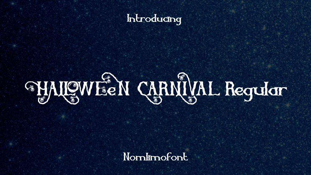 Halloween Carnival Regular Imagens de amostra de fonte  1