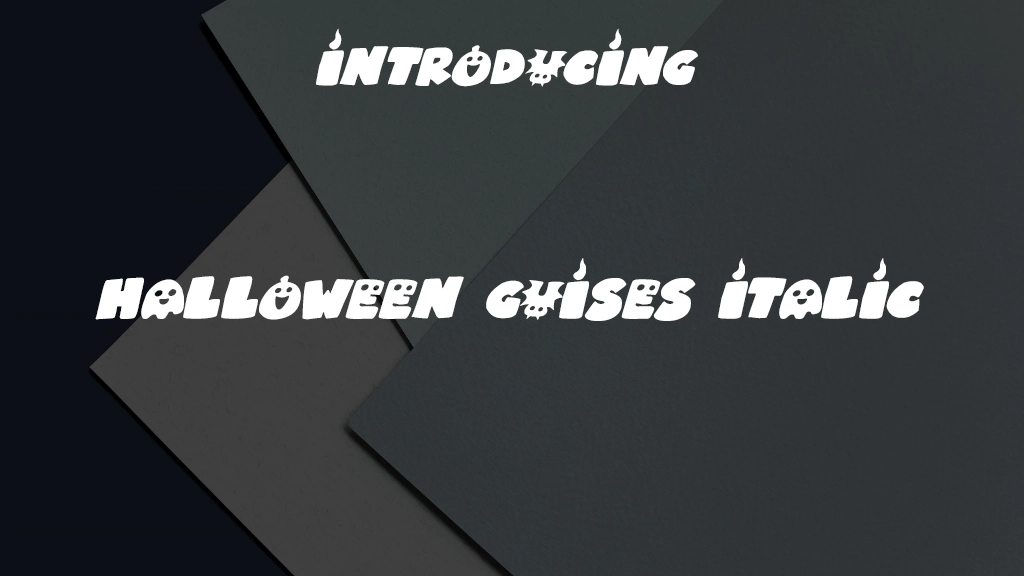 Halloween Guises Italic Font Sample Images  1