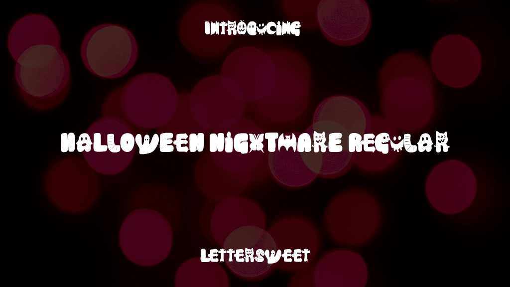 Halloween Nightmare Regular Imagens de amostra de fonte  1