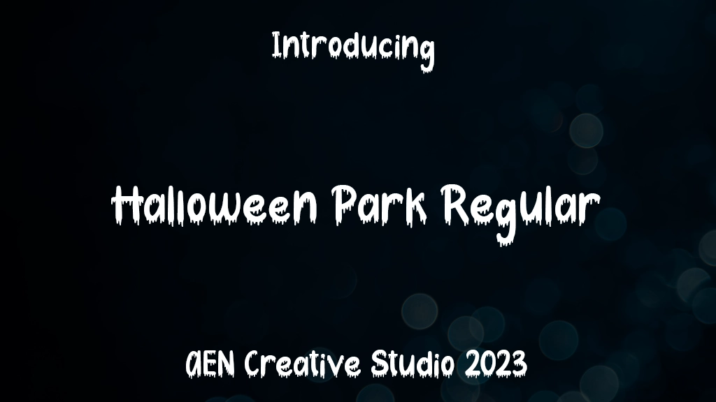 Halloween Park Regular Images d’exemples de polices  1