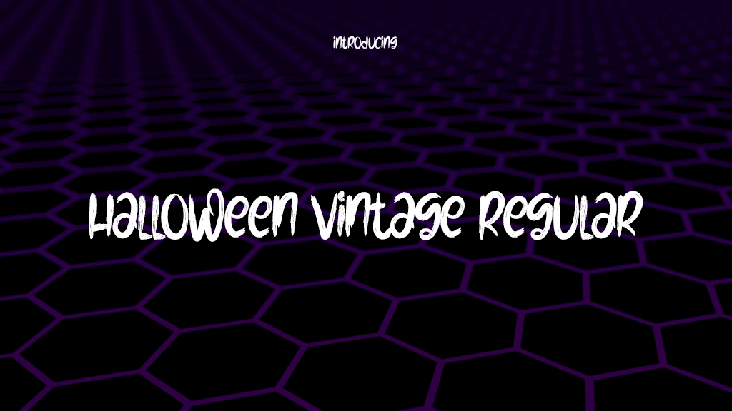 HalloWeen Vintage Regular Imágenes de muestra de fuentes  1