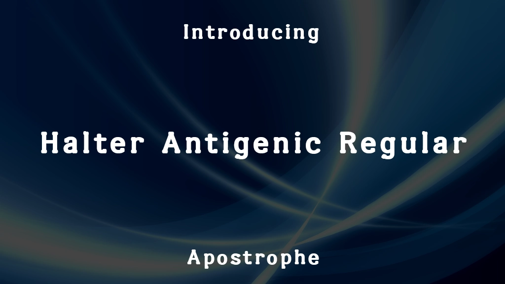 Halter Antigenic Regular 글꼴 샘플 이미지  1