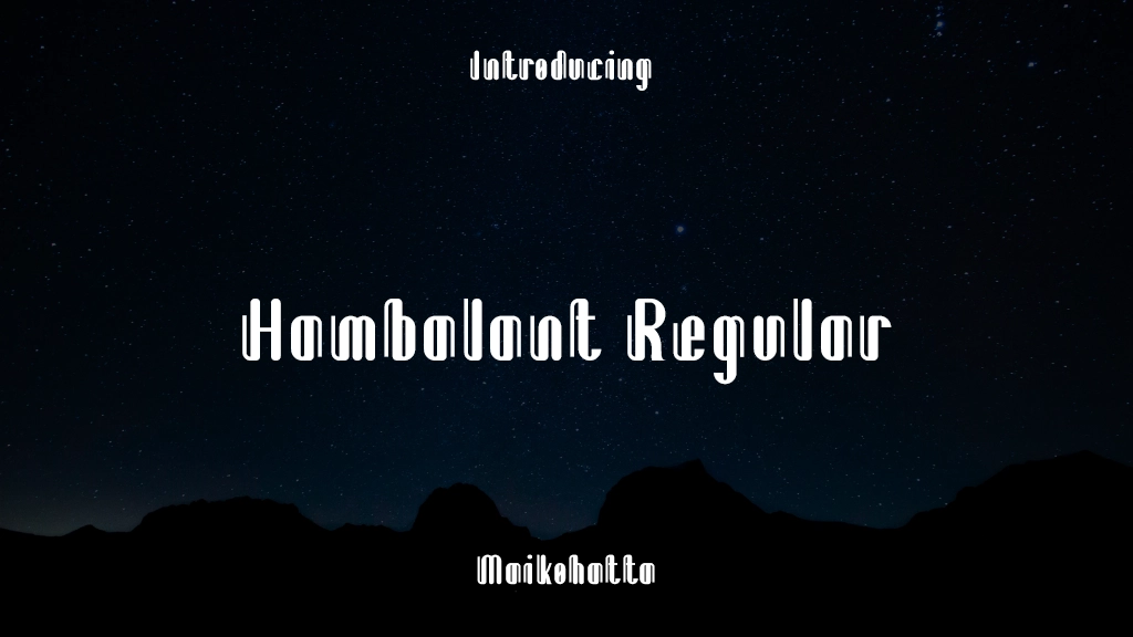 Hambalant Regular Font Sample Images  1