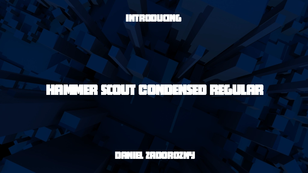 Hammer Scout Condensed Regular 字体样本图像  1