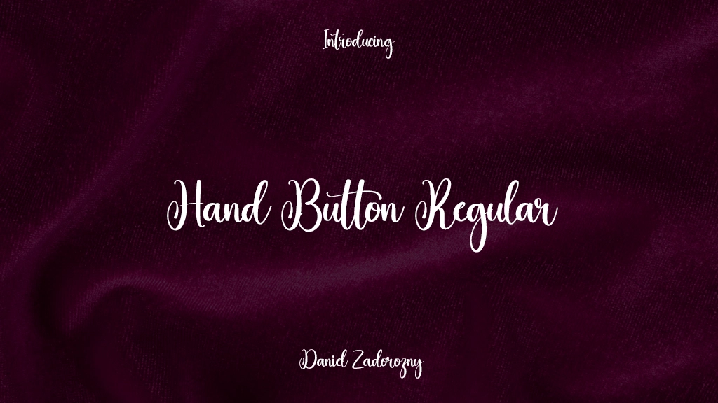 Hand Button Regular Imágenes de muestra de fuentes  1