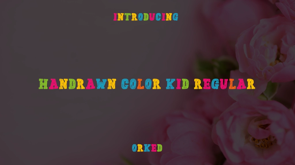 Handrawn Color Kid Regular Immagini di esempio dei caratteri  1