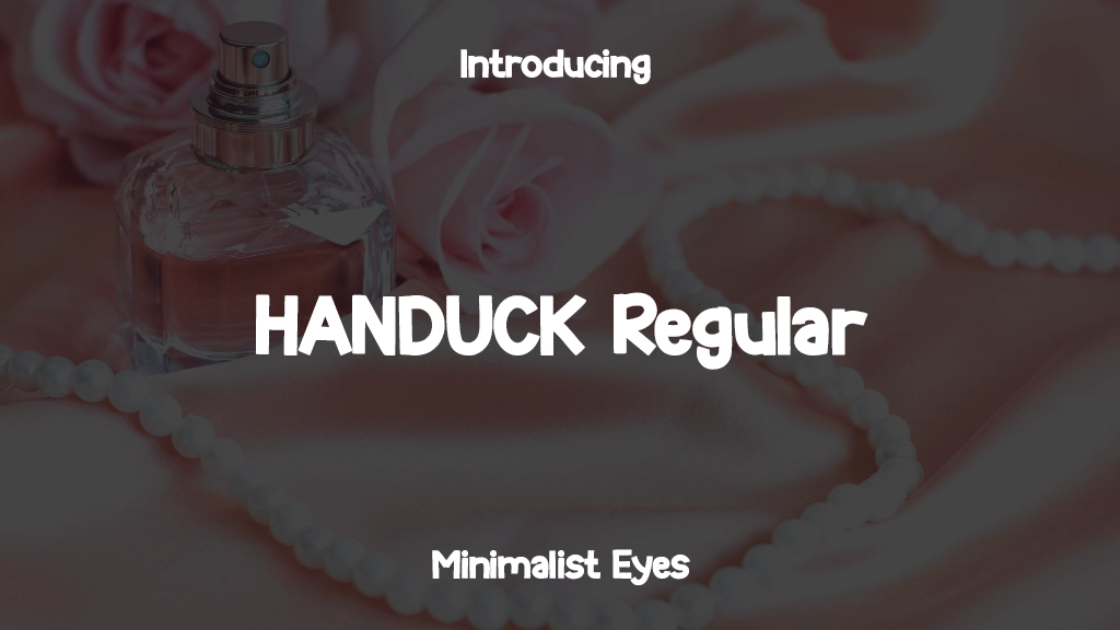 HANDUCK Regular 글꼴 샘플 이미지  1