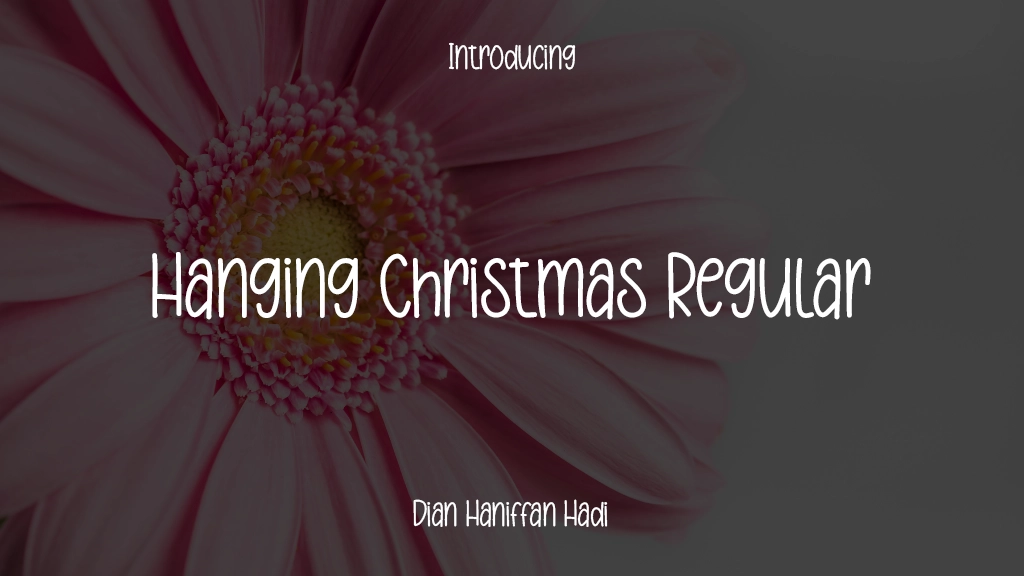 Hanging Christmas Regular Font Sample Images  1