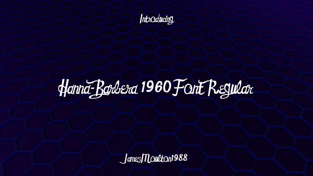 Hanna-Barbera 1960 Font Regular Imágenes de muestra de fuentes  1