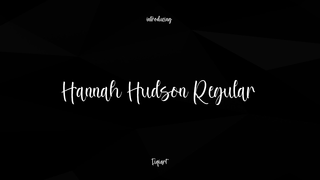 Hannah Hudson Regular Beispielbilder für Schriftarten  1