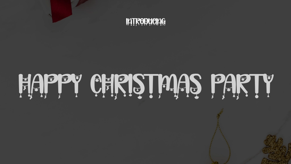 Happy Christmas Party Font Sample Images  1