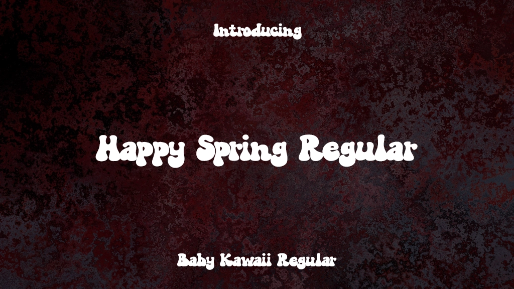 Happy Spring Regular Font Sample Images  1