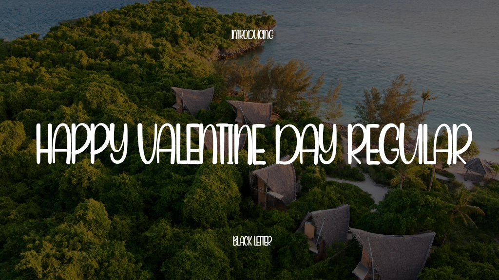 Happy Valentine Day Regular Font Sample Image 1