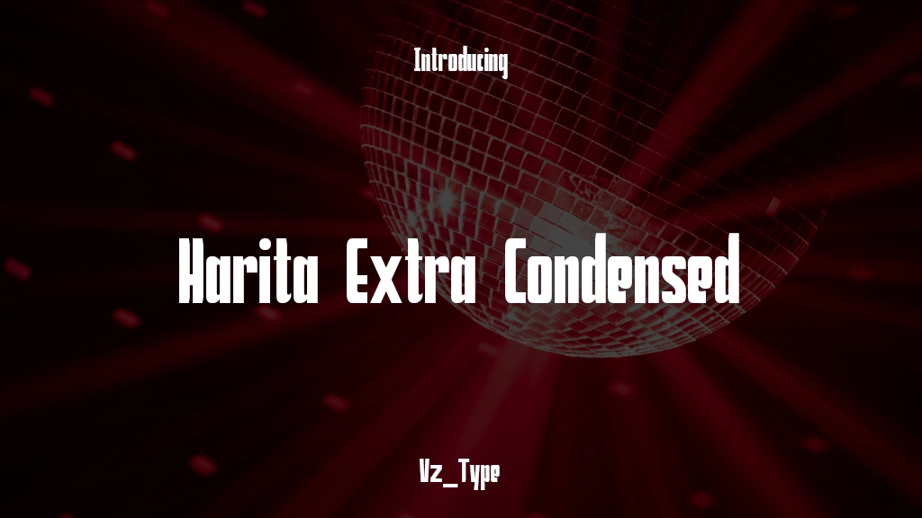 Harita Extra Condensed Images d’exemples de polices  1