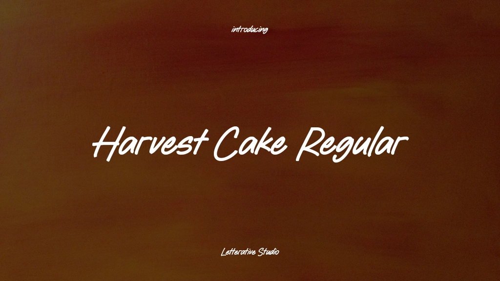 Harvest Cake Regular Images d’exemples de polices  1