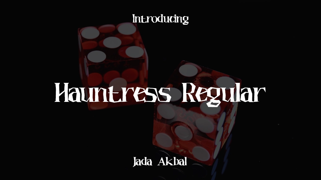 Hauntress Regular Font Sample Images  1