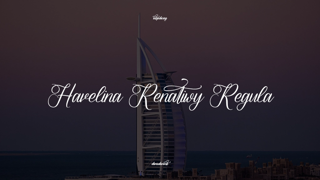 Havelina Renatiwy Regular Imágenes de muestra de fuentes  1