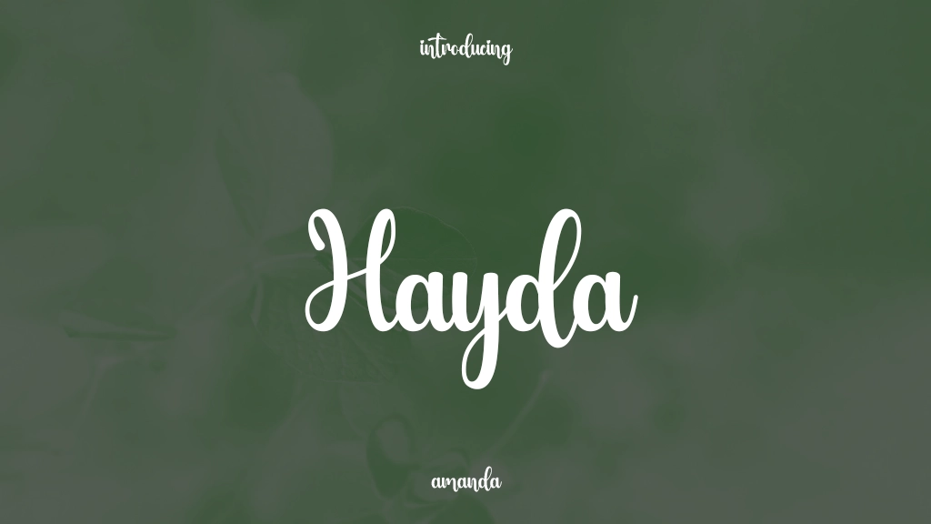 Hayda Font Sample Images  1