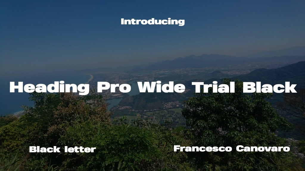 Heading Pro Wide Trial Black Font Sample Image 1