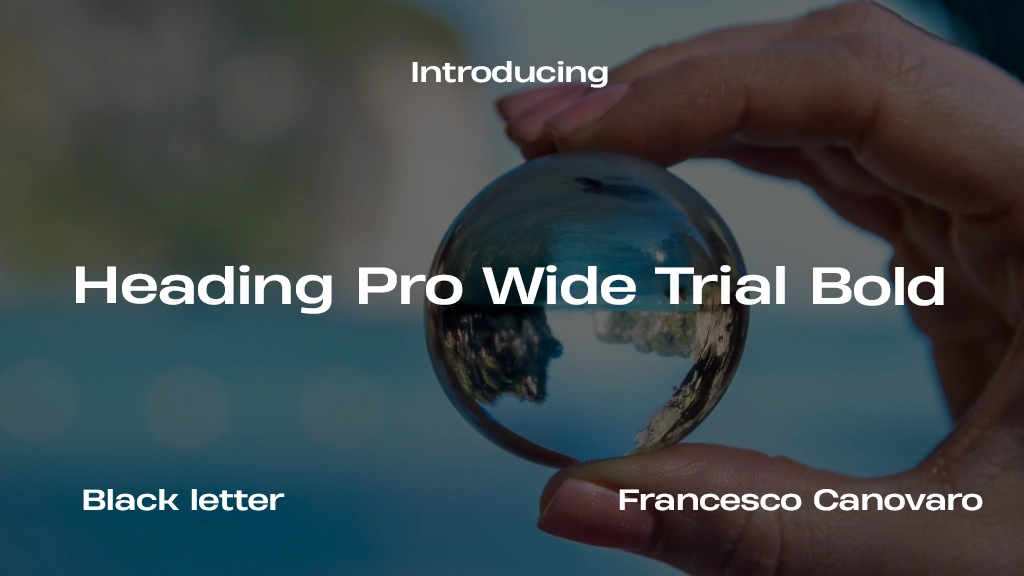 Heading Pro Wide Trial Bold Font Sample Image 1