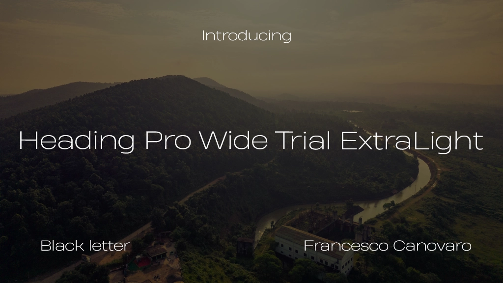 Heading Pro Wide Trial ExtraLight Font Sample Image 1