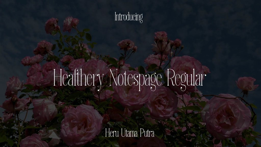 Heafthery Notespage Regular Font Sample Images  1