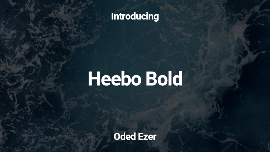 Heebo Bold Beispielbilder für Schriftarten  1