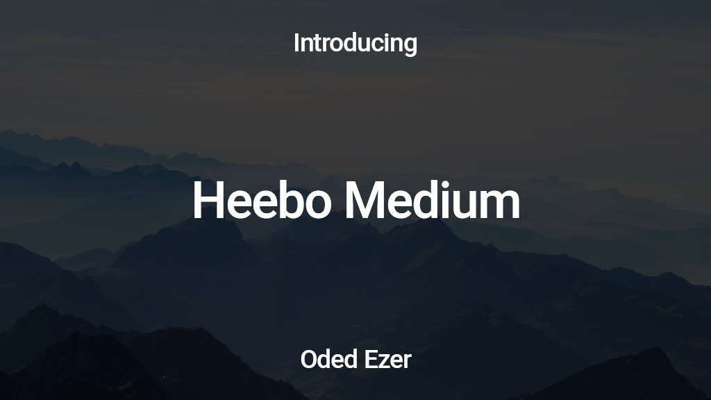 Heebo Medium Beispielbilder für Schriftarten  1