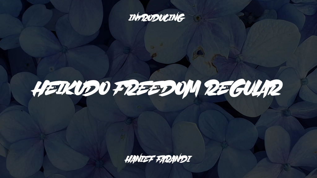 Heikudo Freedom Regular 字体样本图像  1