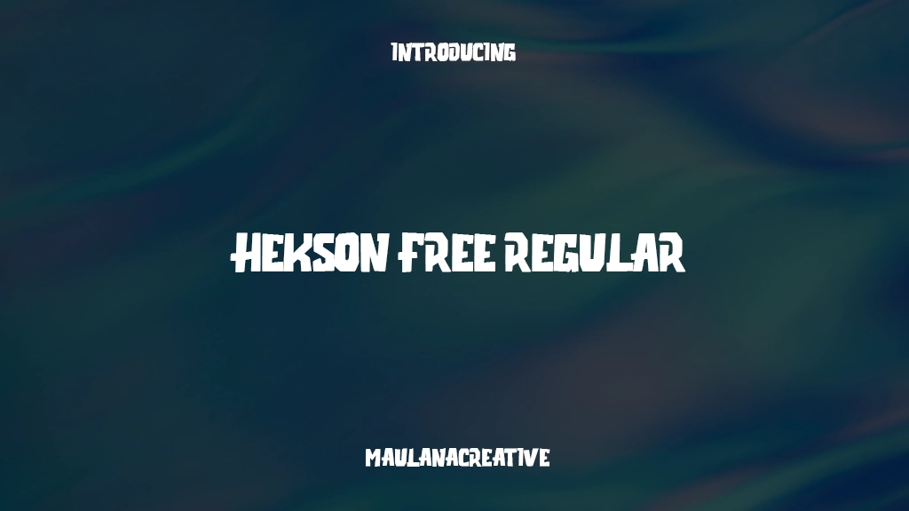 Hekson Free Regular Beispielbilder für Schriftarten  1