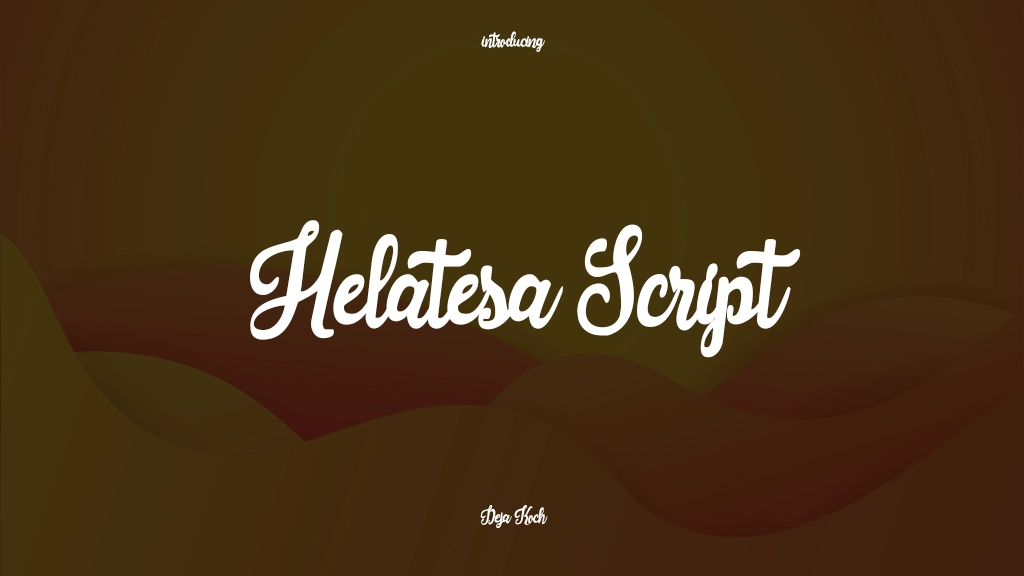 Helatesa Script 글꼴 샘플 이미지  1