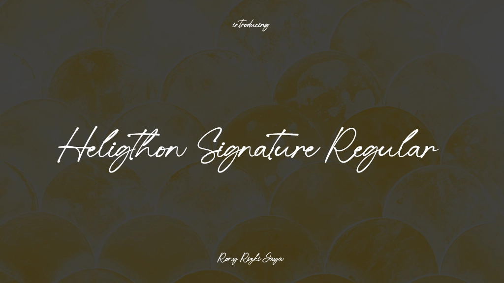 Heligthon Signature Regular Images d’exemples de polices  1