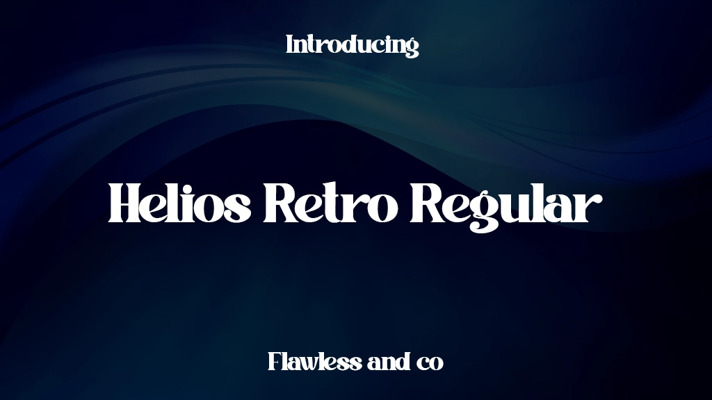 Helios Retro Regular Imagens de amostra de fonte  1