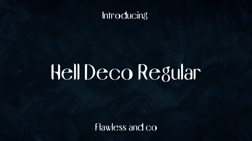 Hell Deco Regular Images d’exemples de polices  1