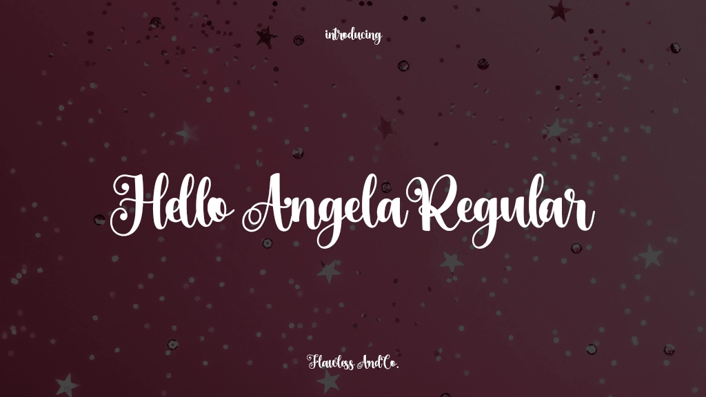 Hello Angela Regular Images d’exemples de polices  1