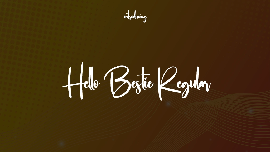 Hello Bestie Regular Font Sample Images  1