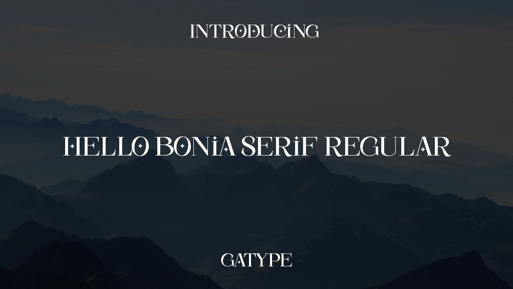 Hello  Bonia Serif Regular Font Sample Images  1