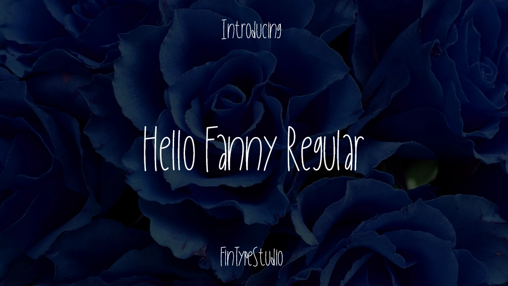 Hello Fanny Regular Imagens de amostra de fonte  1