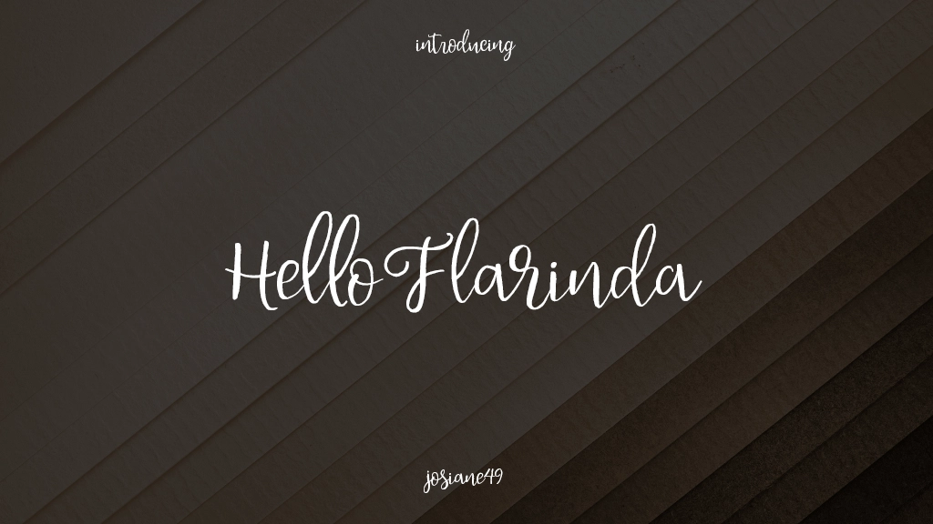 Hello Flarinda Font Sample Images  1