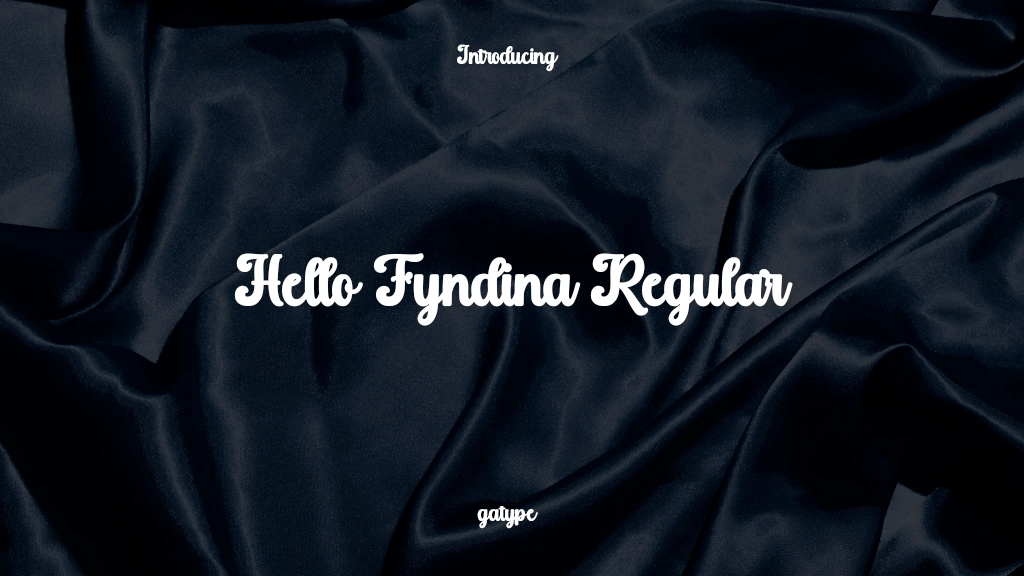 Hello Fyndina Regular Font Sample Images  1