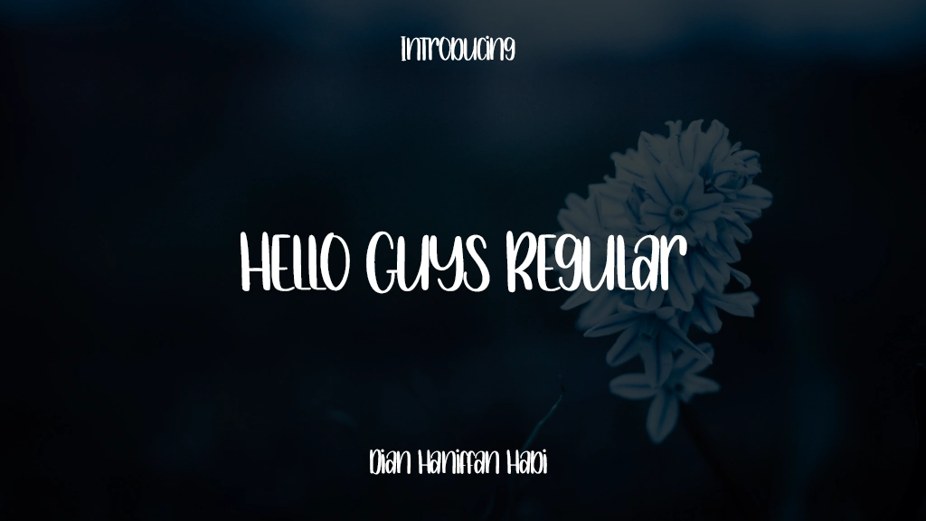 Hello Guys Regular 글꼴 샘플 이미지  1