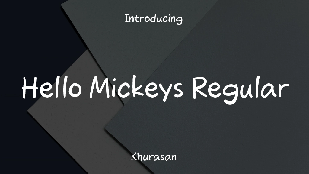 Hello Mickeys Regular Font Sample Images  1