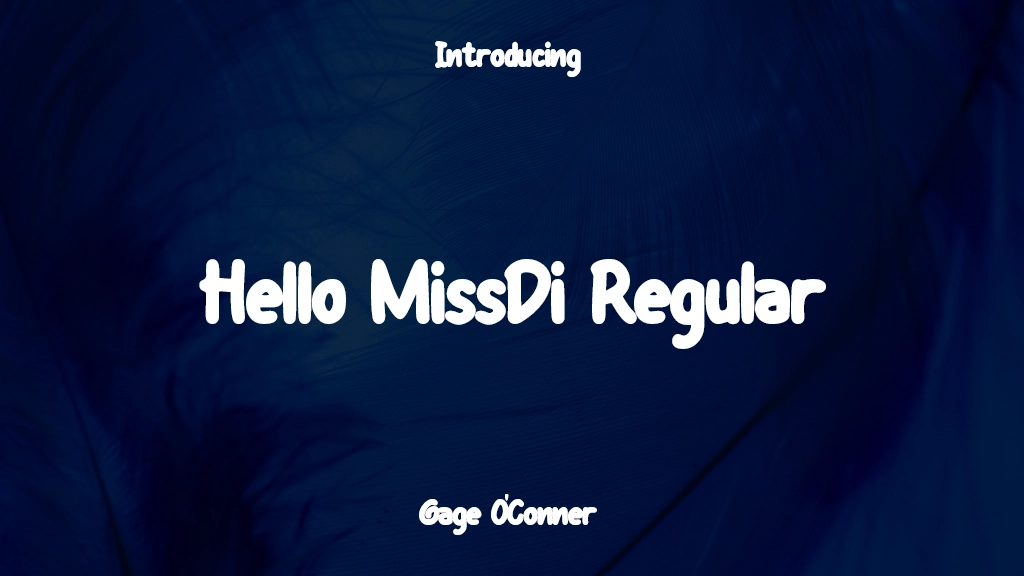 Hello MissDi Regular trial Immagini di esempio dei caratteri  1