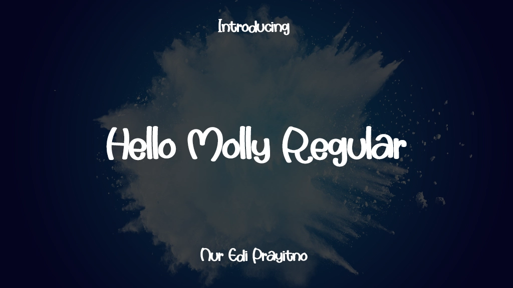 Hello Molly Regular Imagens de amostra de fonte  1