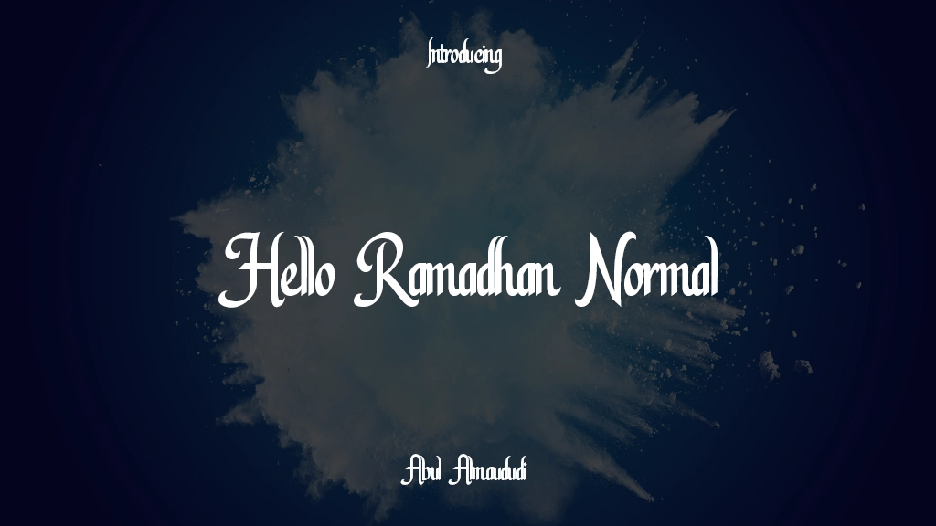 Hello Ramadhan Normal 글꼴 샘플 이미지  1