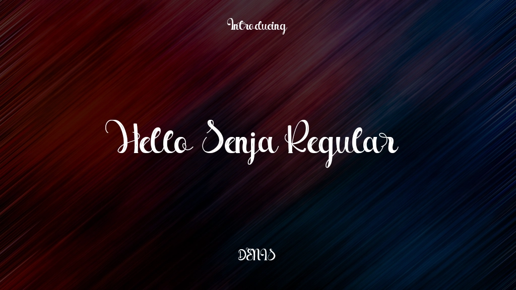 Hello Senja Regular Font Sample Images  1