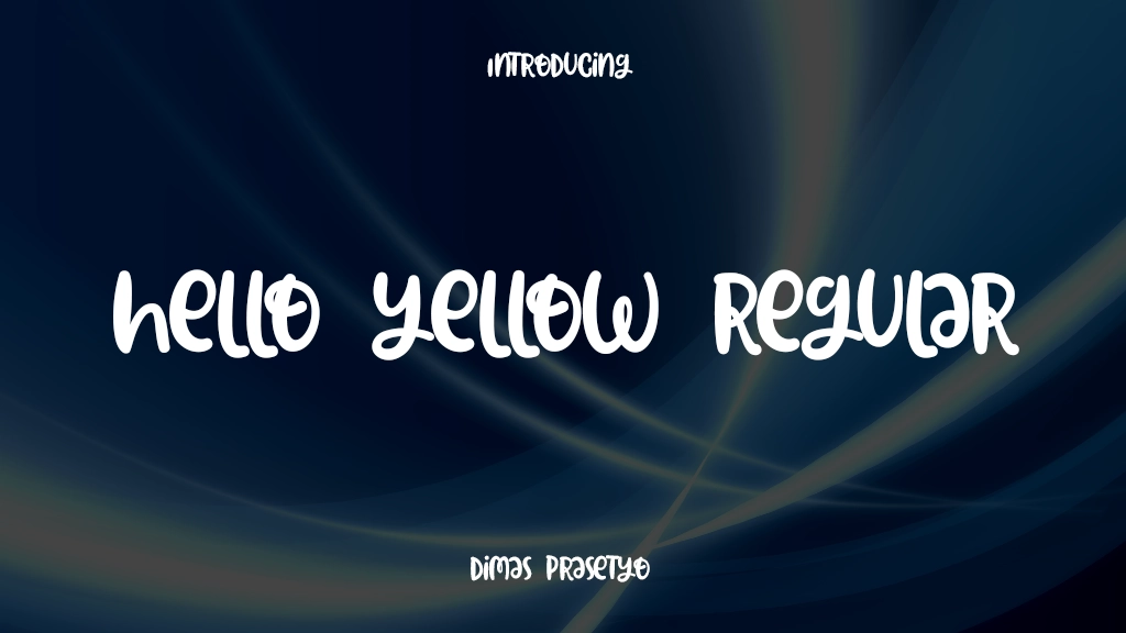 Hello Yellow Regular Font Sample Images  1