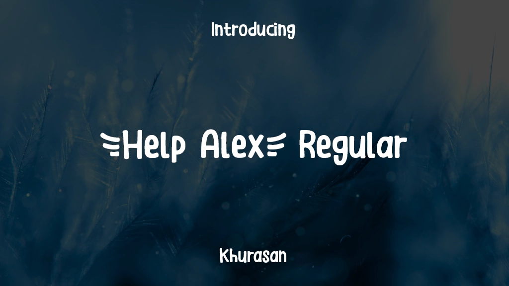 Help Alex Regular Imágenes de muestra de fuentes  1