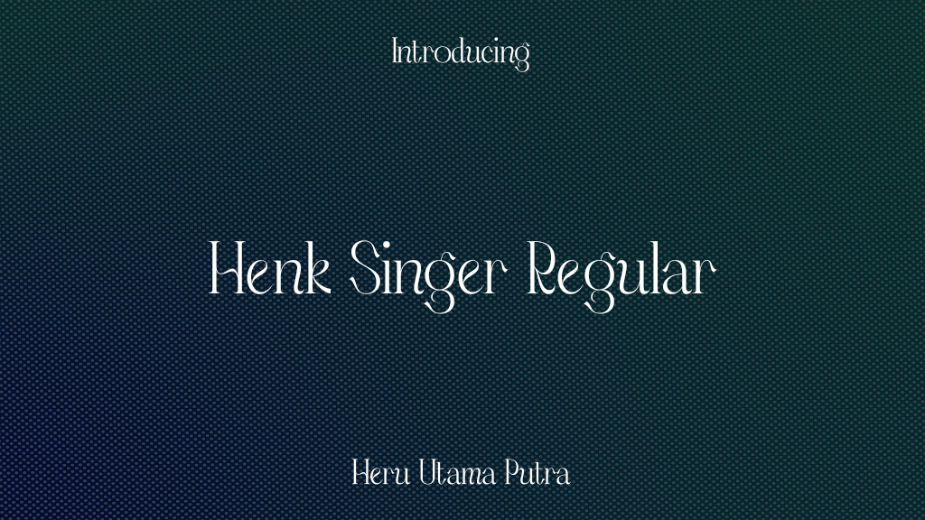 Henk Singer Regular Images d’exemples de polices  1